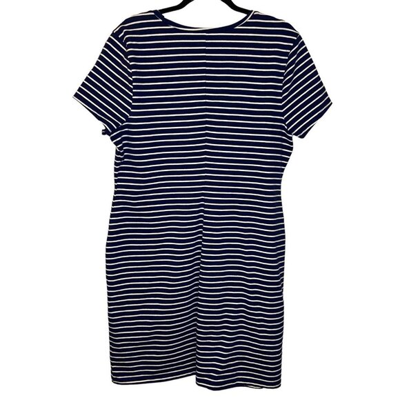 Old Navy WOMENS BLACK/WHITE STRIPED Casual Dress‎ Size XL Knit Bodycon Casual - Picture 3 of 7